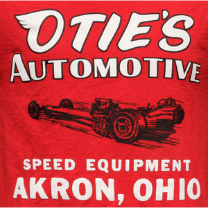 Otie's Automotive Nostalgia Drag Racing Red Dragster T-shirt