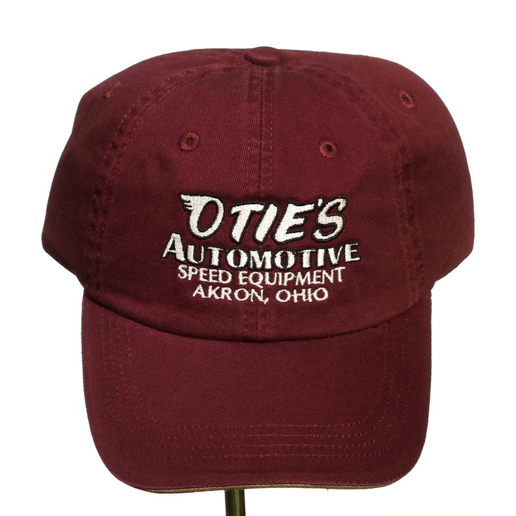 Otie's Automotive Nostalgia Drag Racing Classic Maroon Embroidered Hat