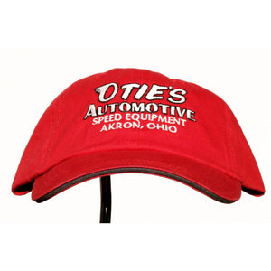 Otie's Automotive Nostalgia Drag Racing Red Embroidered Hat