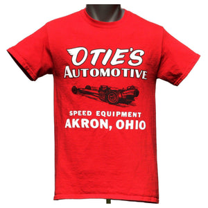 Otie's Automotive Nostalgia Drag Racing Red Dragster T-shirt